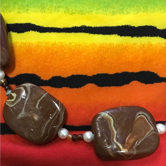 Ceramic Boho Vintage Rare One of Kind Handmade Necklace - Picture 15 of 16